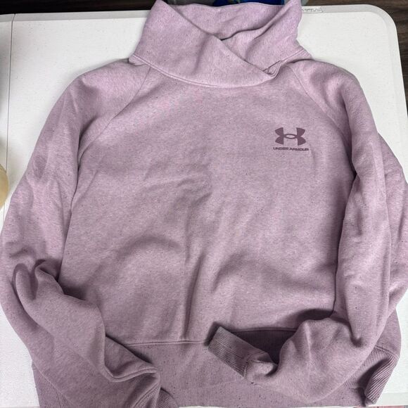 Under Armour Rival Fleece wrap neck sweatshirt size S small women’s - Picture 1 of 2